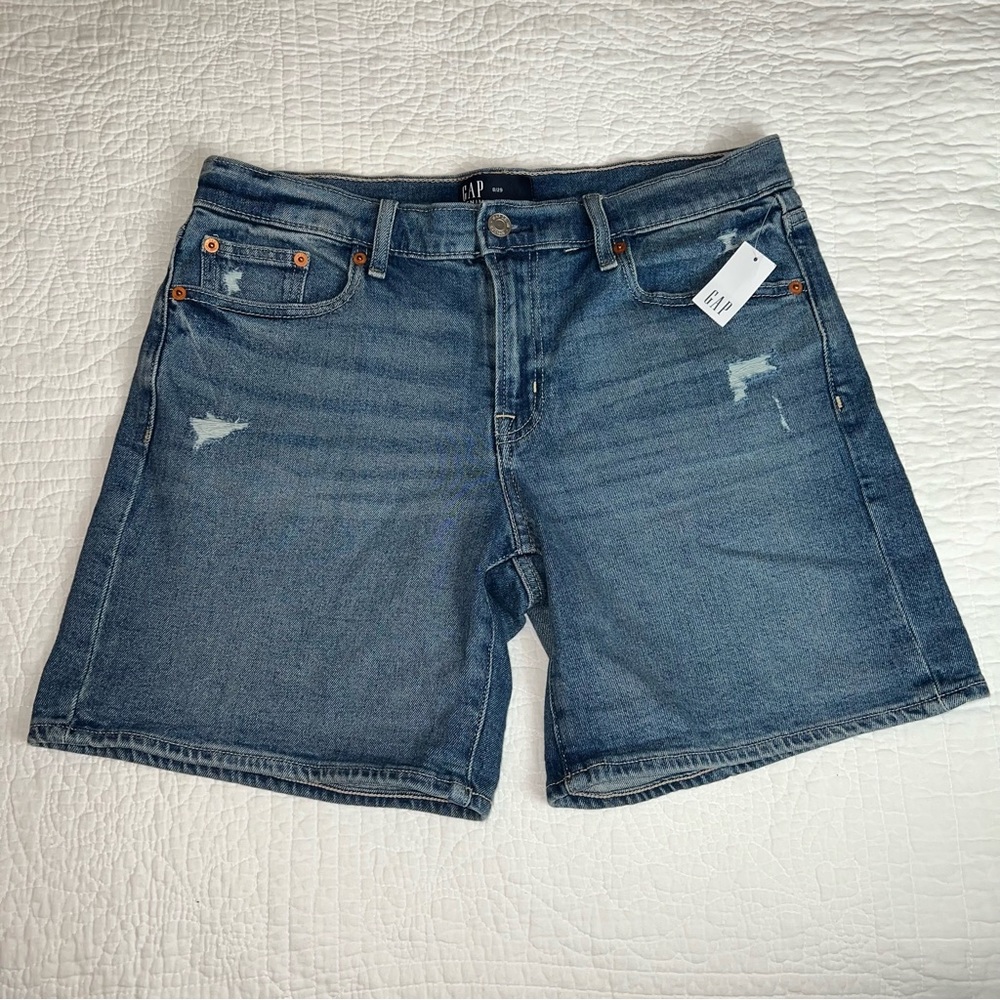 GAP Denim 5” Short Medium Indigo Wash NWT Sz 8/29 - Picture 4 of 11